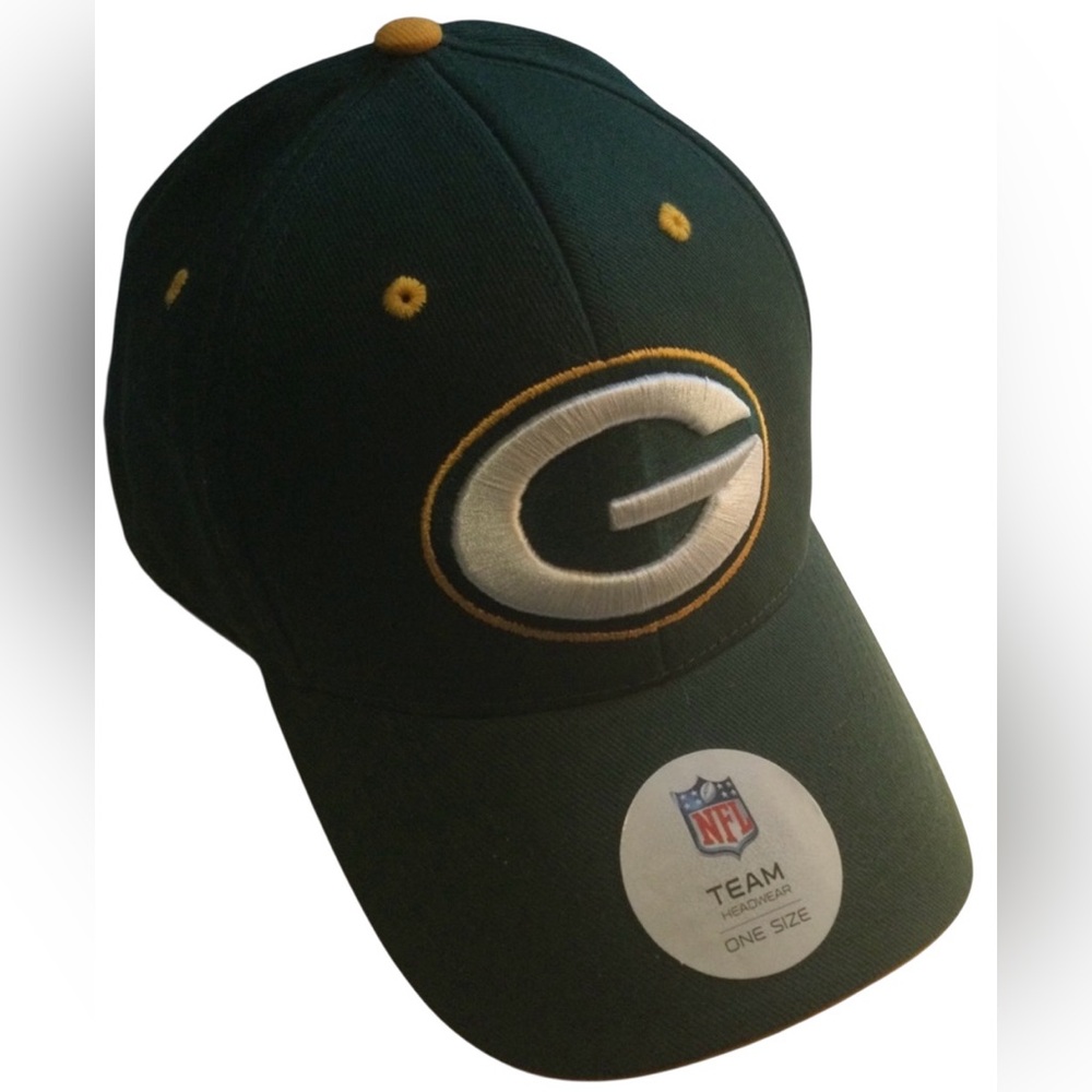 Green Bay Packers NFL Team Headwear Cap Hat NWT Adjustable One Size Fits…